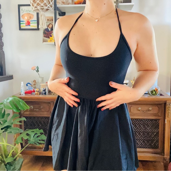 American apparel skater circle halter tie up mini dress - Picture 2 of 4